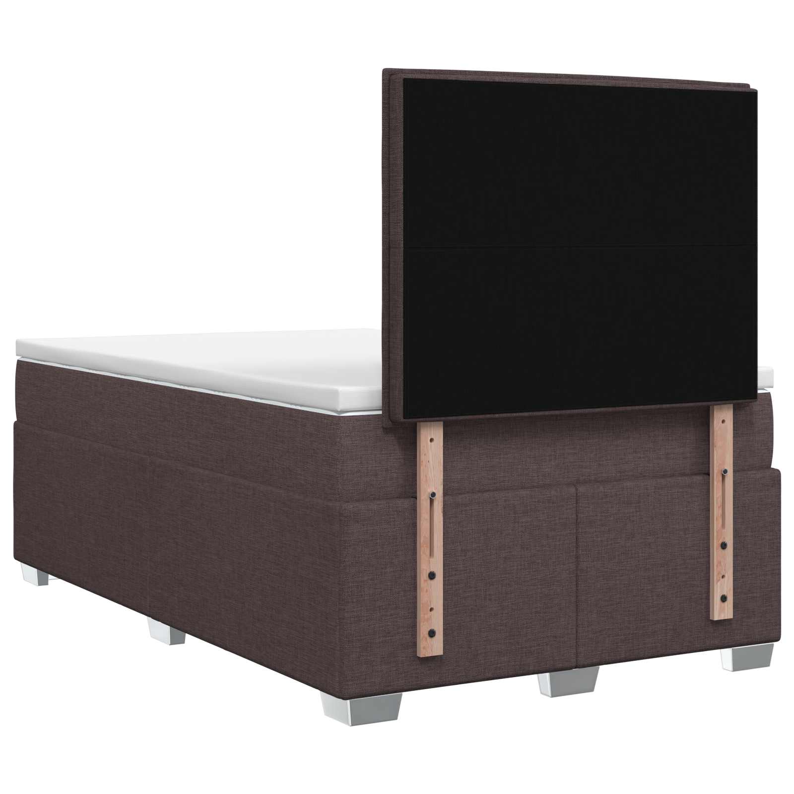 vidaXL Boxspringbett mit Matratze Dunkelbraun 120 x 200 cm Stoff – Bild 9