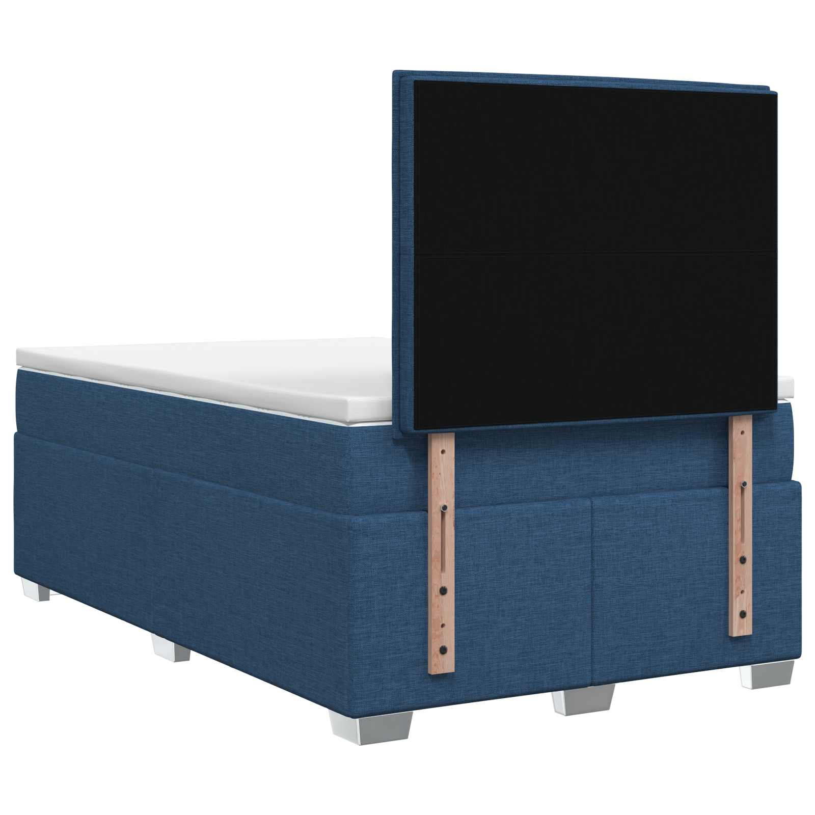 Postelja boxspring z vzmetnico Modra 120 x 200 cm Blago