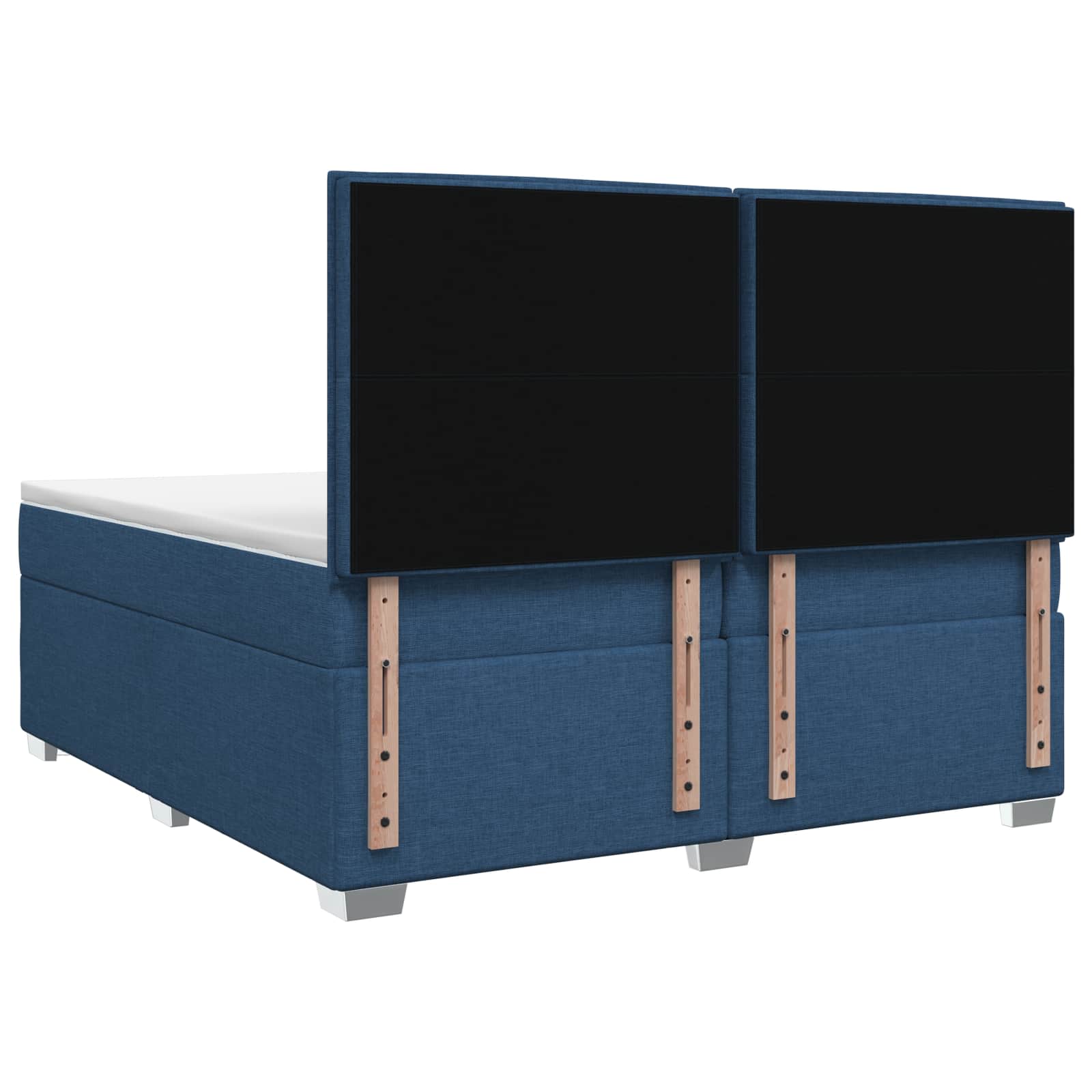 Postelja boxspring z vzmetnico Modra 200 x 200 cm Blago