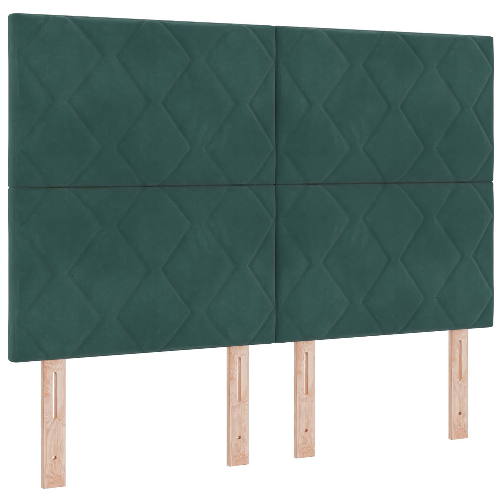 Континентално легло с матрак Тъмнозелено 160 x 200 cm Кадифе – снимка 4