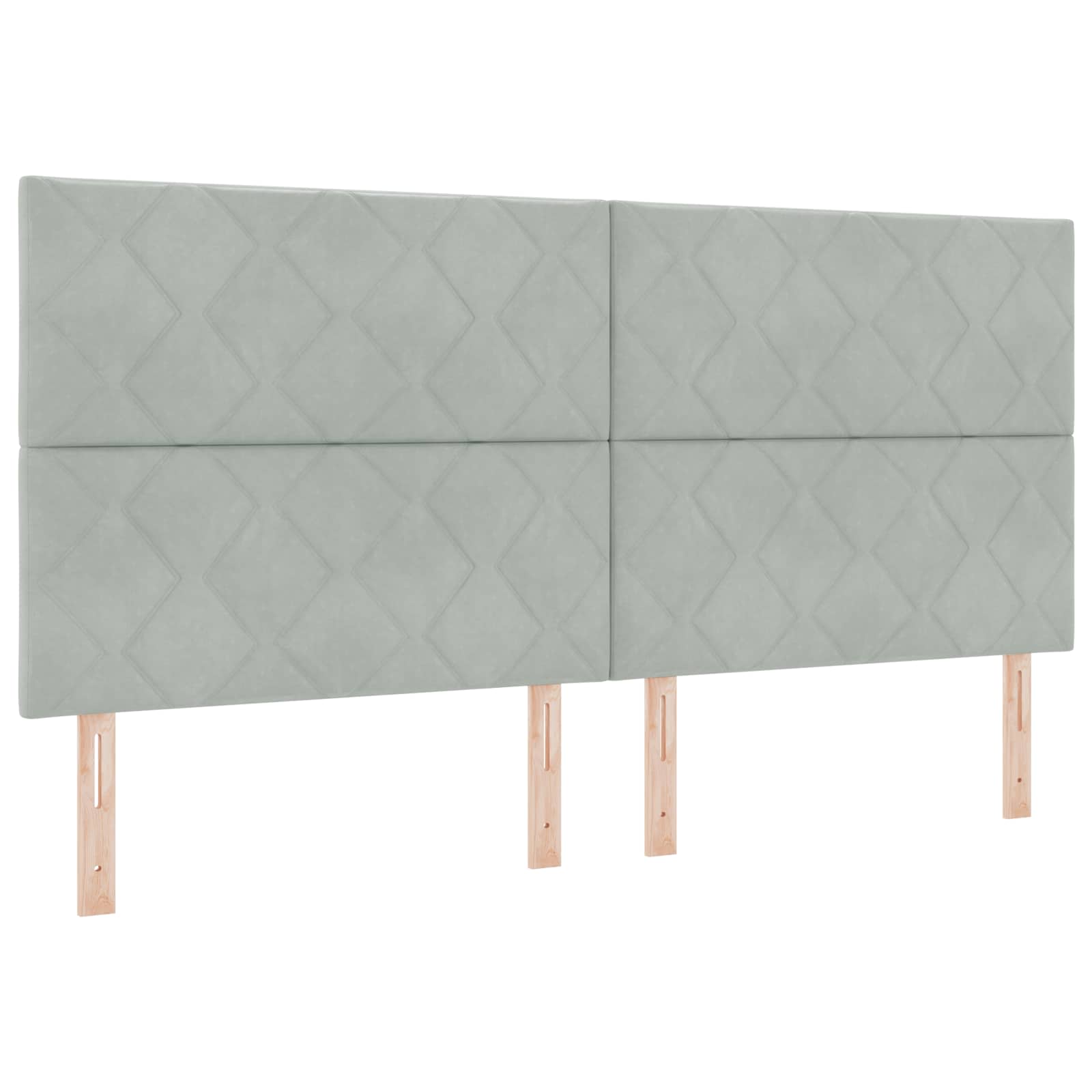 Postelja boxspring z vzmetnico Svetlo siva 200 x 200 cm Žamet