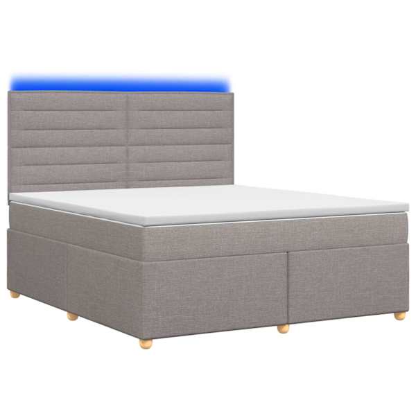vidaXL Vedruvoodi madratsiga peaga Pruunikashall 140 x 200 cm kangas