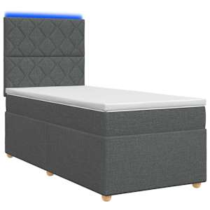 vidaXL LED kastivoodiga madrats peaga Tumehall 90 x 190 cm kangas