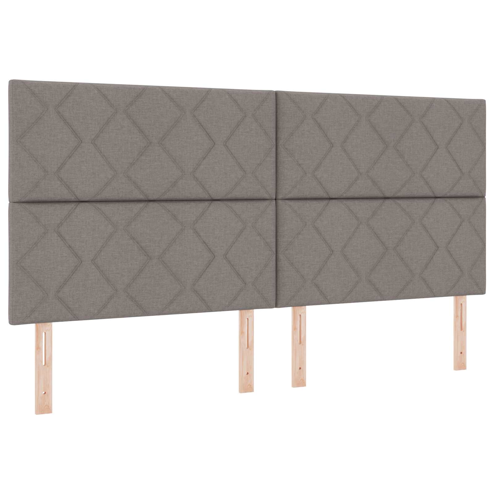 LED posteljni pod z vzmetnico Taupe 200 x 200 cm Blago