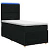 vidaXL LED kastivoodiga madrats LED-ribadega Must 80 x 200 cm kangas