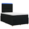 vidaXL LED kastivoodiga madrats LED-ribadega Must 120 x 200 cm kangas