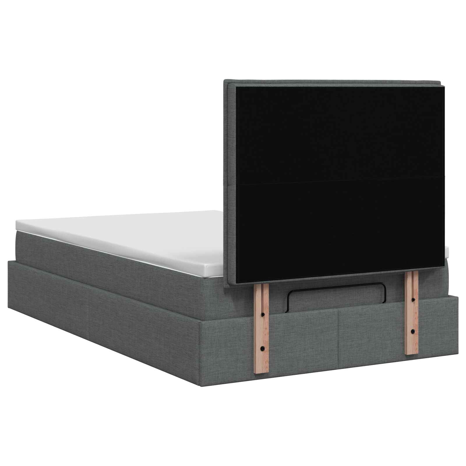 vidaXL Ottoman bed met matras Donkergrijs 120 x 190 cm Stof