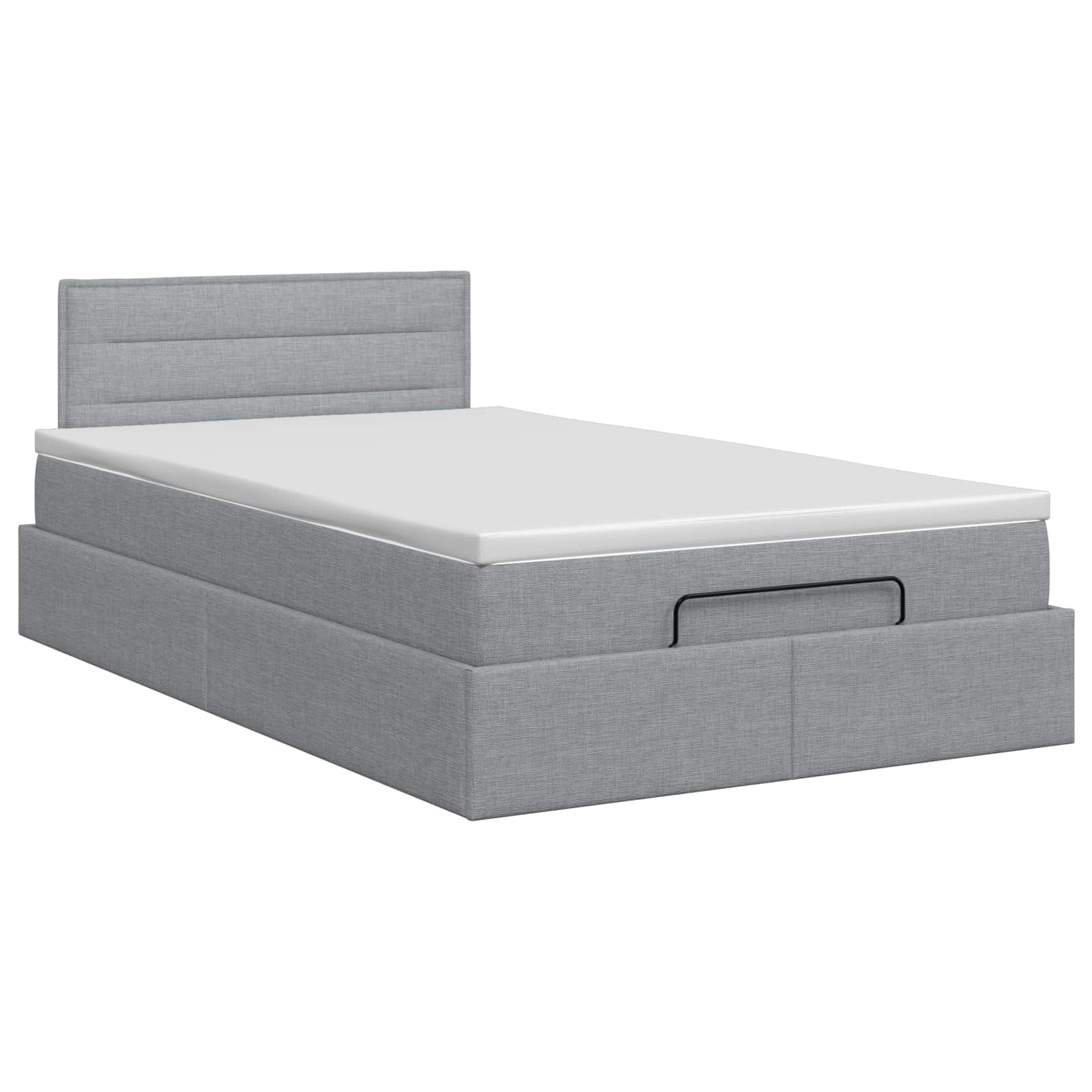 vidaXL Ottoman bed met matras Lichtgrijs 120 x 200 cm Stof