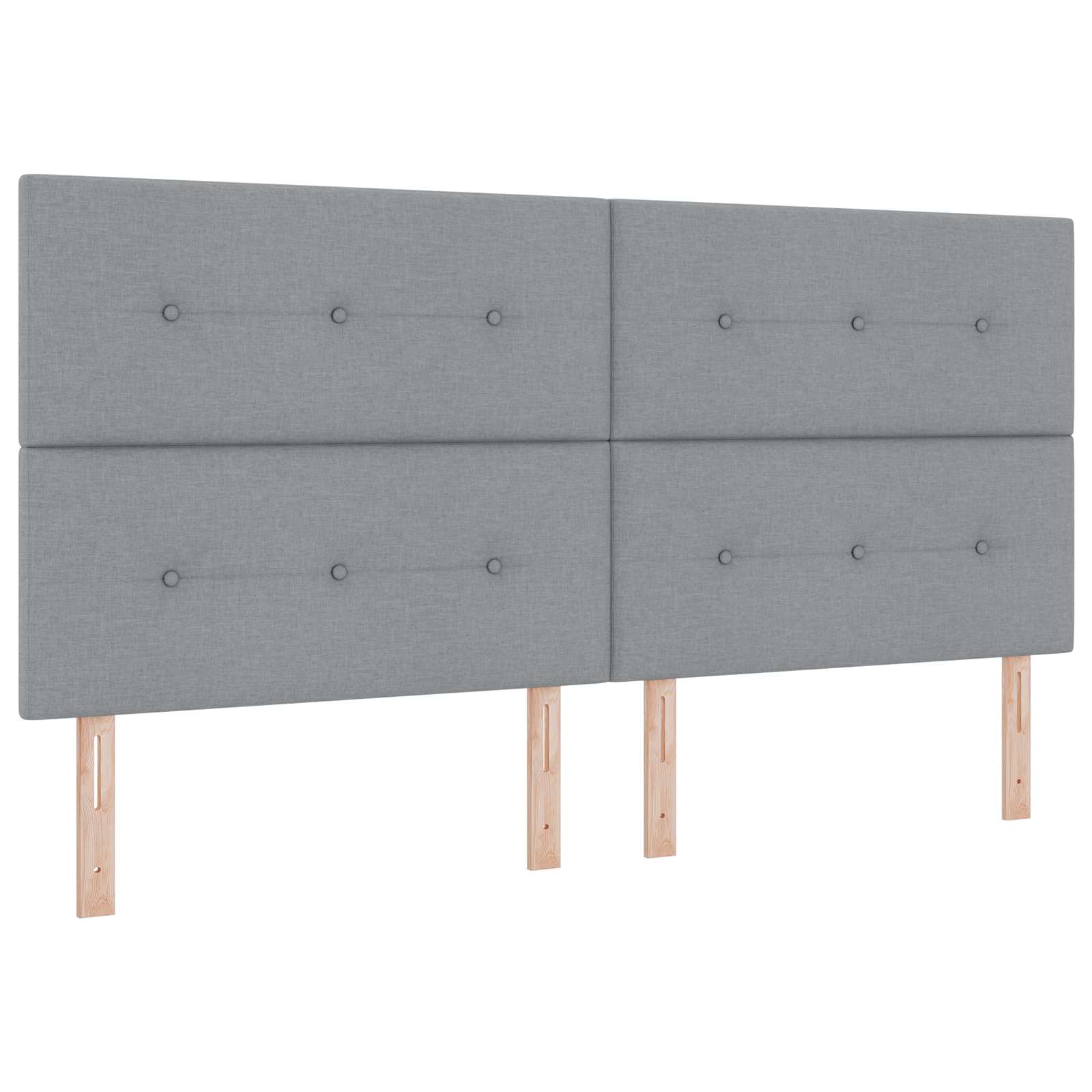Otomanska postelja z vzmetnico in LED Svetlo siva 200 x 200 cm