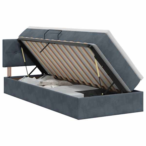 vidaXL Laos voodi peaga Tumehall 90 x 190 cm Samet