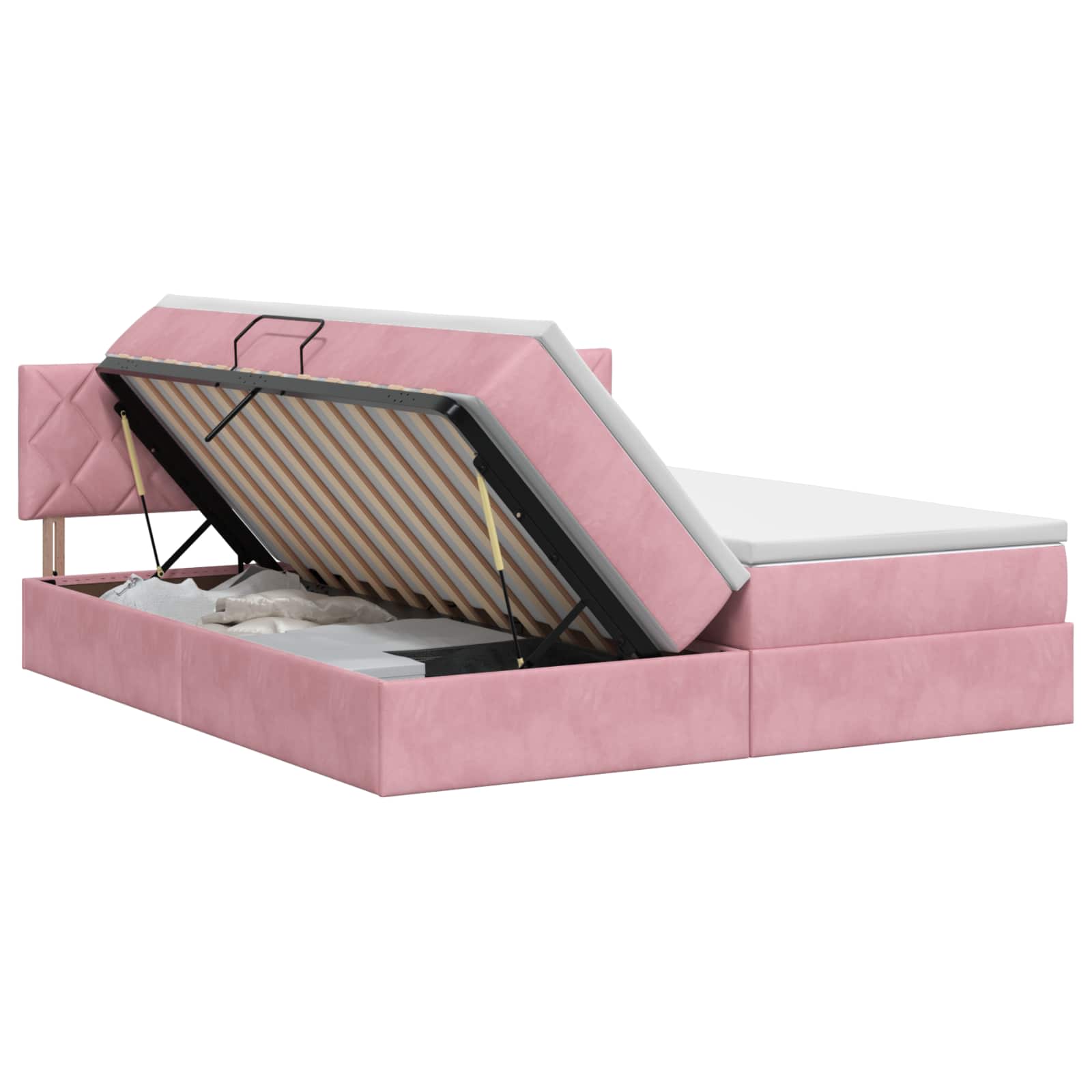 vidaXL Opslag bed met hoofdeinde 2 st Roze, foto 3