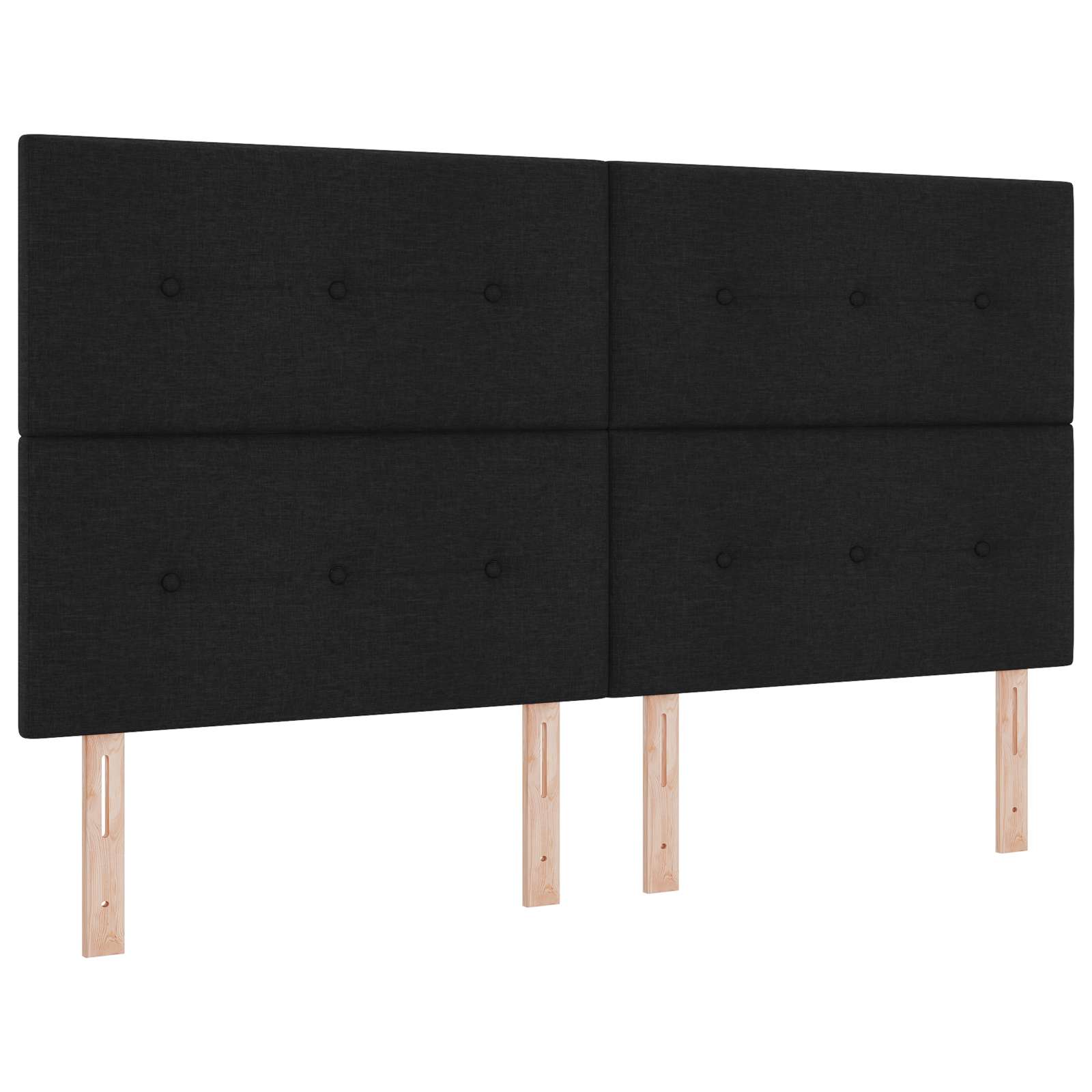 LED Postelja za Shranjevanje z Blazino Črna 180 x 200 cm Blago