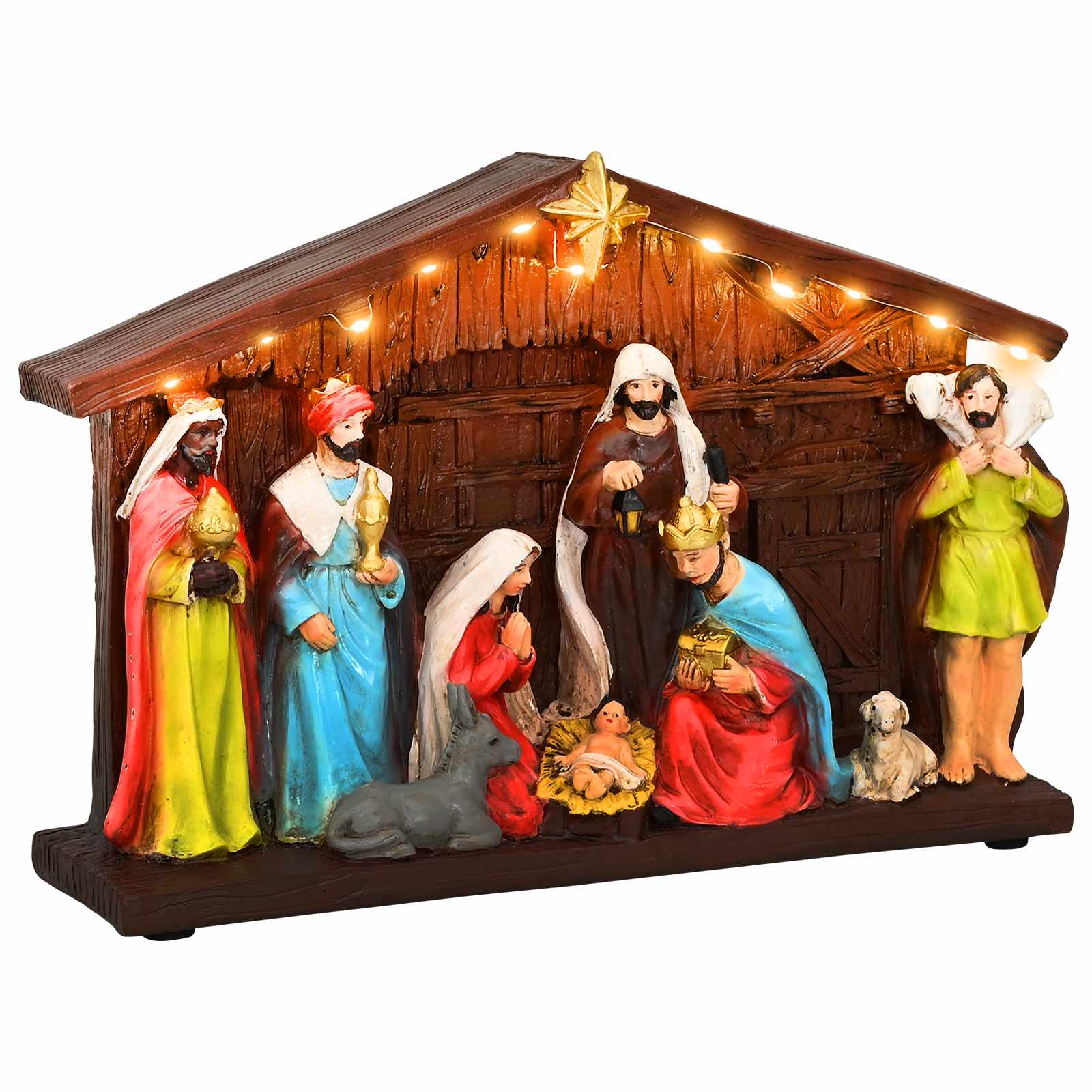 Božične jaslice SALO 31 x 7,5 x 21,5 cm Smola večbarvno