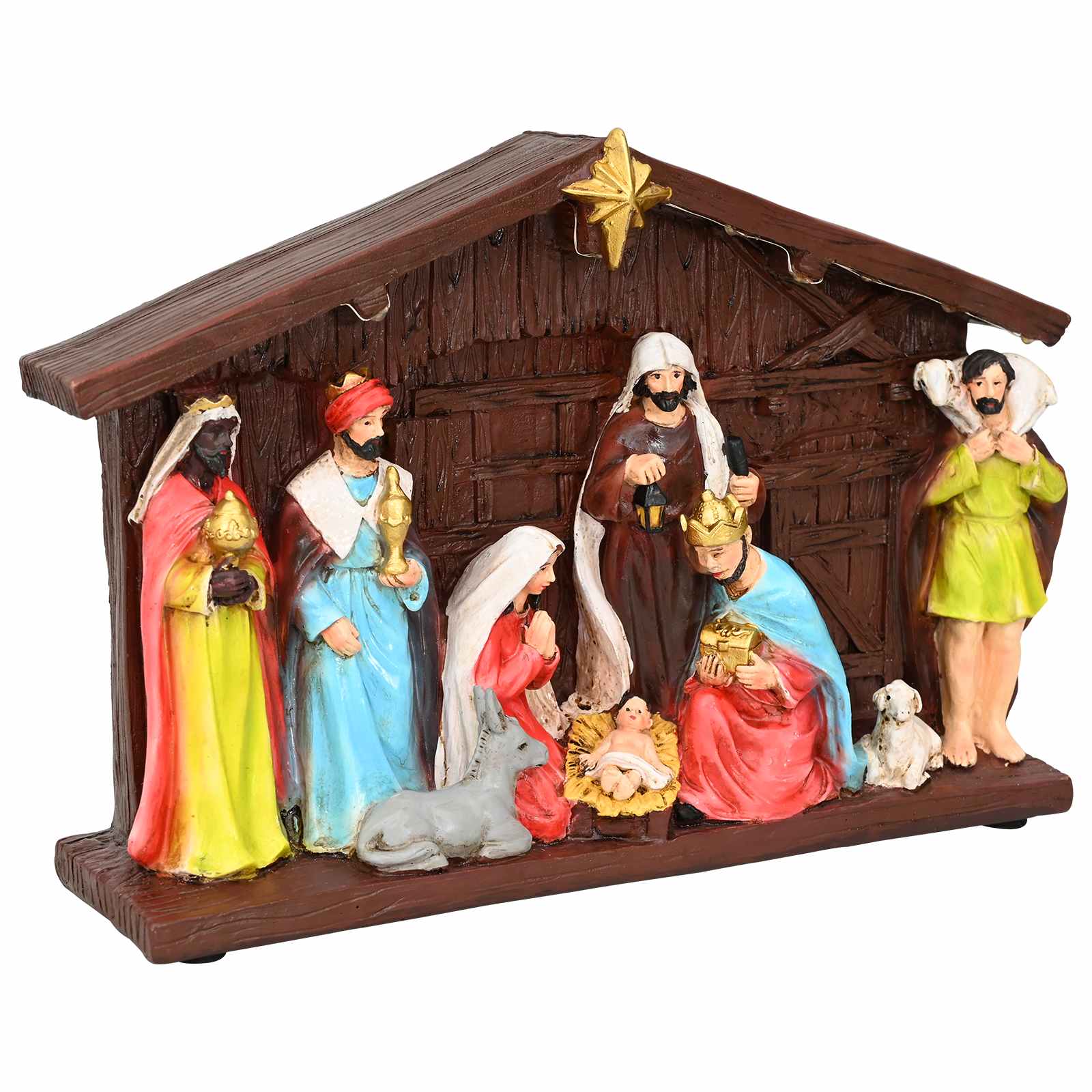 Božične jaslice SALO 31 x 7,5 x 21,5 cm Smola večbarvno
