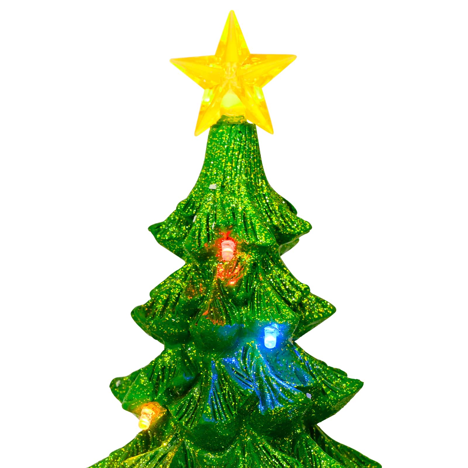 Glasbeno božično drevesce SALO 16 x 15 x 27,5 cm Smola Zelena