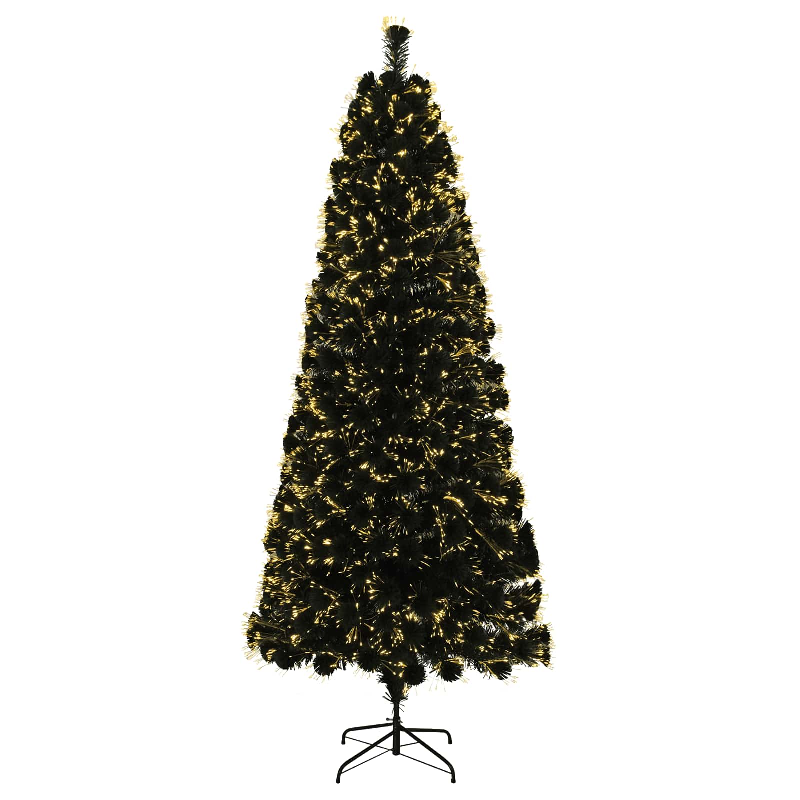 Novoletna jelka z optičnimi vlakni 180 cm 24 LED Toplo bela PVC