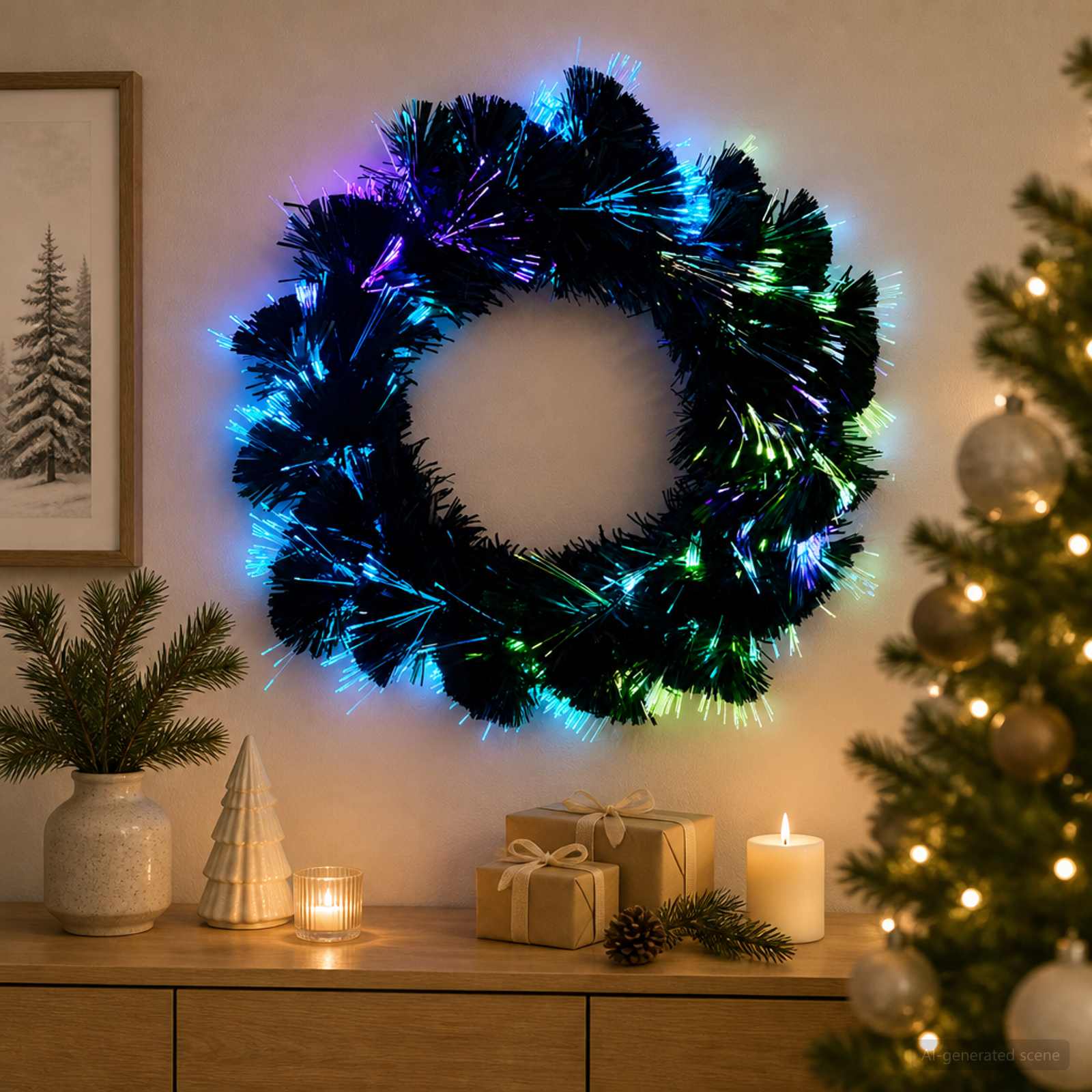 Božična girlanda 24 LED Večbarvno PVC