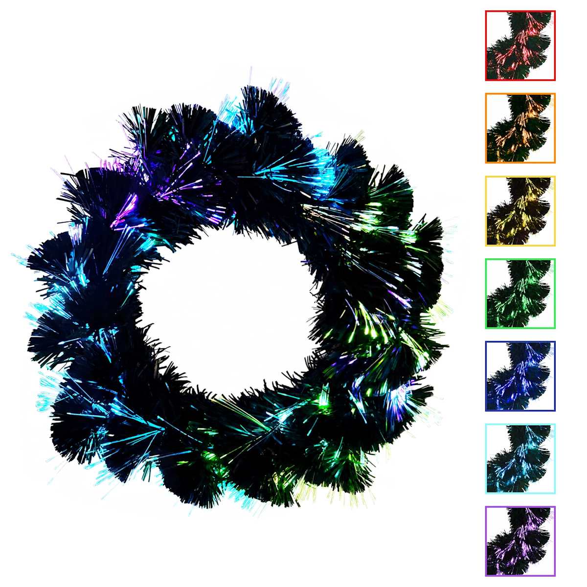 Julekrans 48 LED'er Flerfarvet PVC - Billede 7