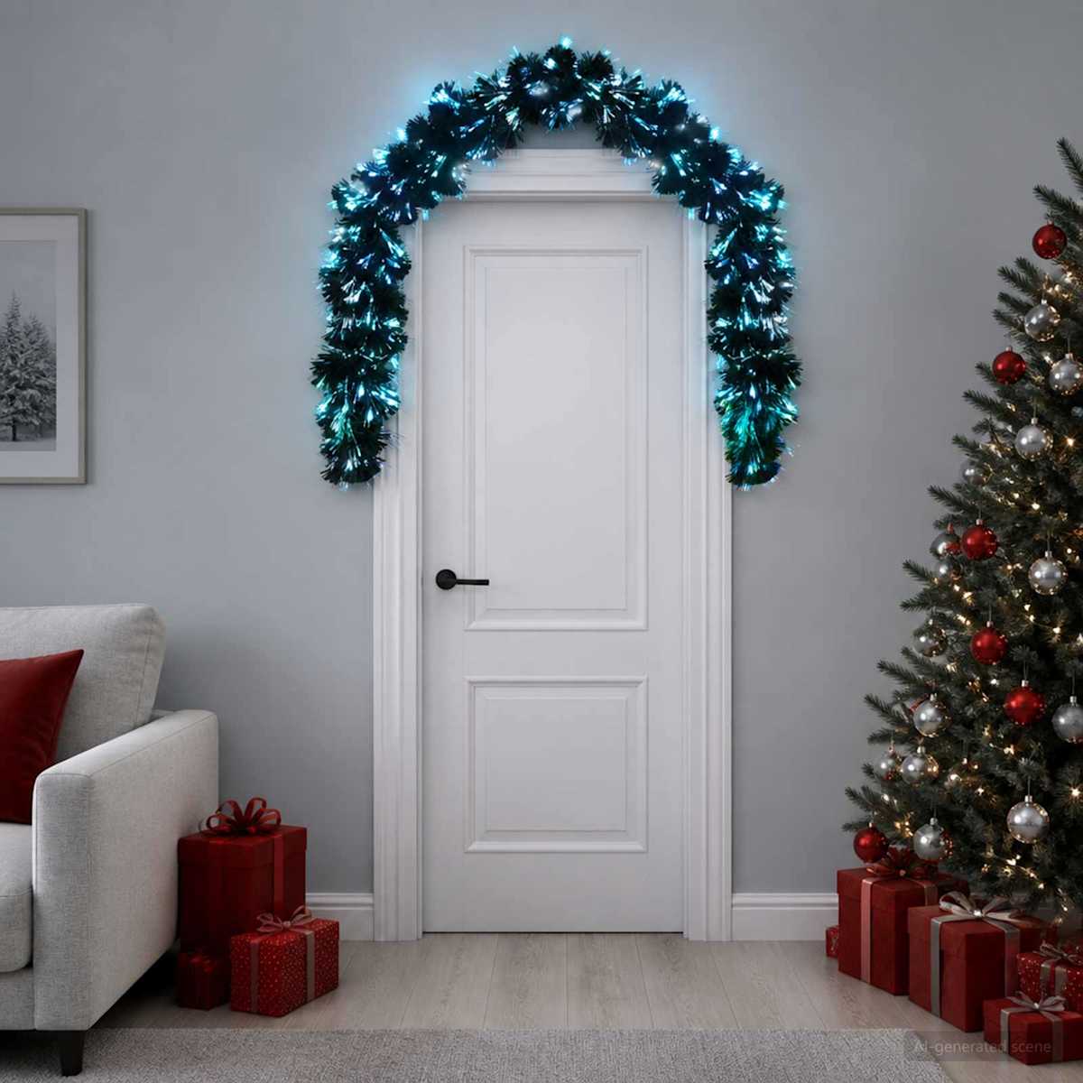 Julekrans 48 LED'er Flerfarvet PVC