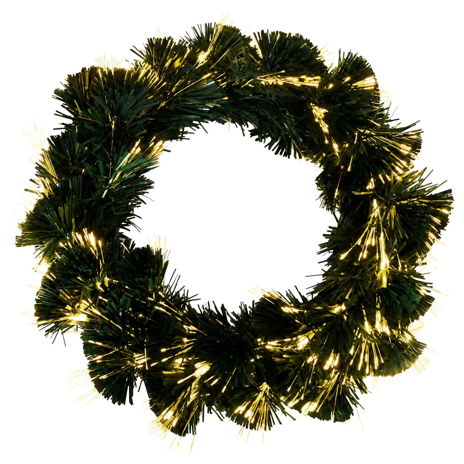 vidaXL Kerstkrans 24 LED's Warmwit PVC groen, foto 4