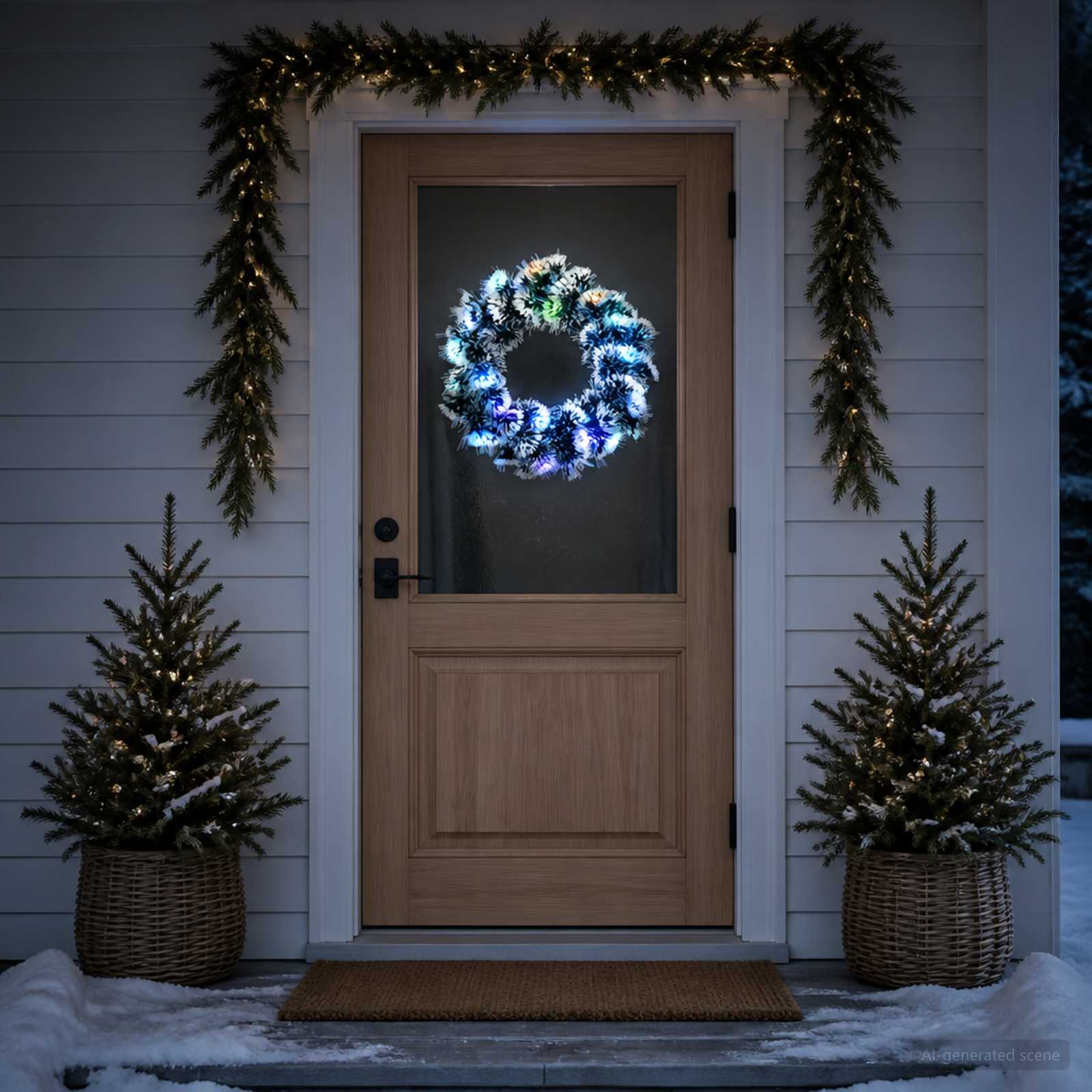 Božična girlanda 16 LED Večbarvno jeklo