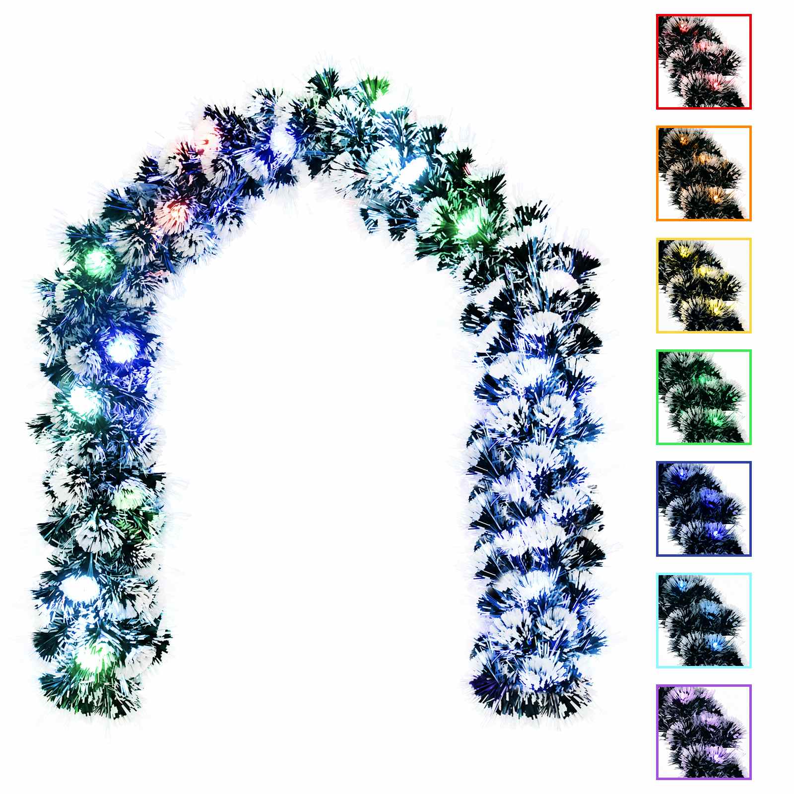 Božična girlanda 200 cm 16 LED Večbarvno PET