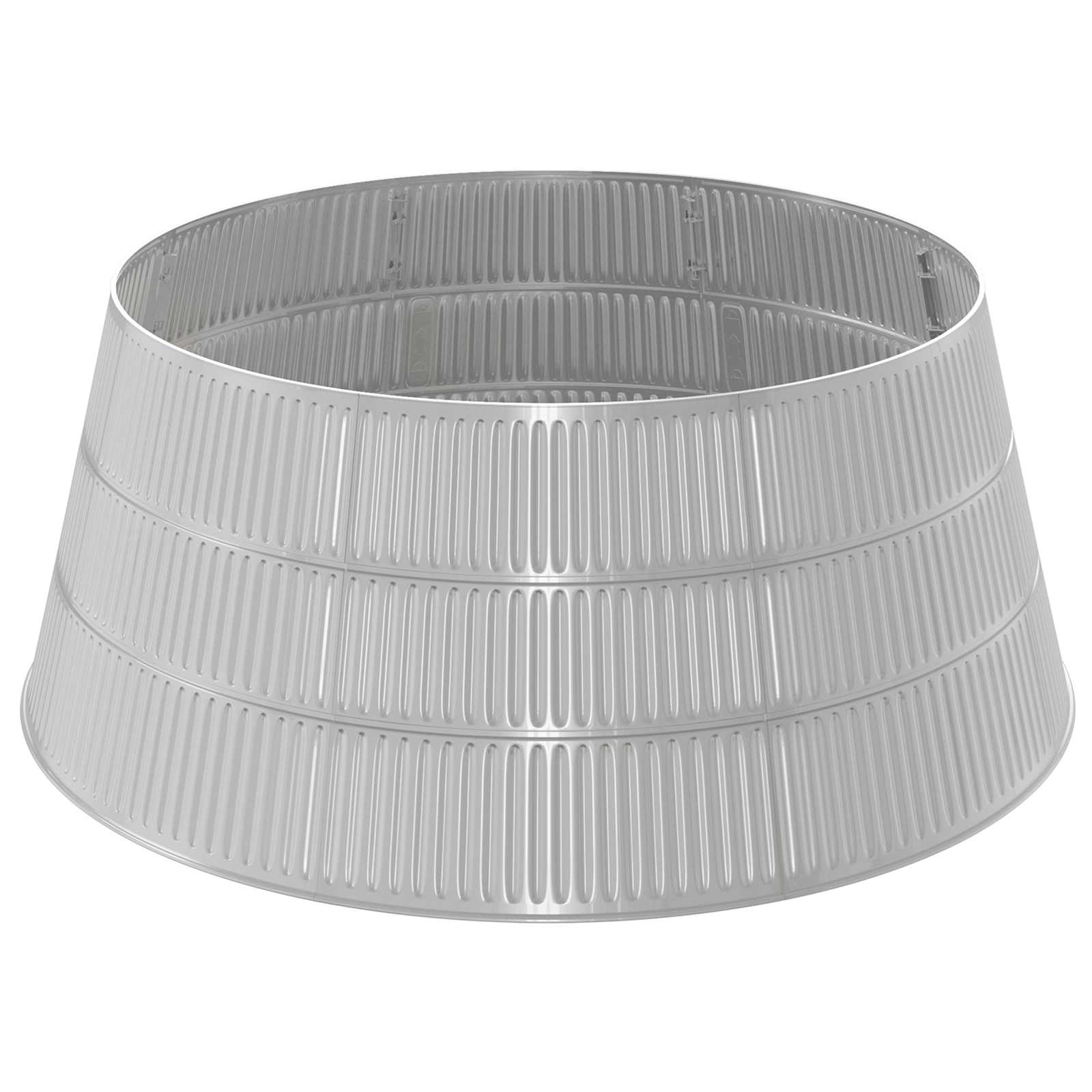 vidaXL Kerstboomrok Kegelvormig zilver Dia. 65 x 25,5 cm Kunststof, foto 3