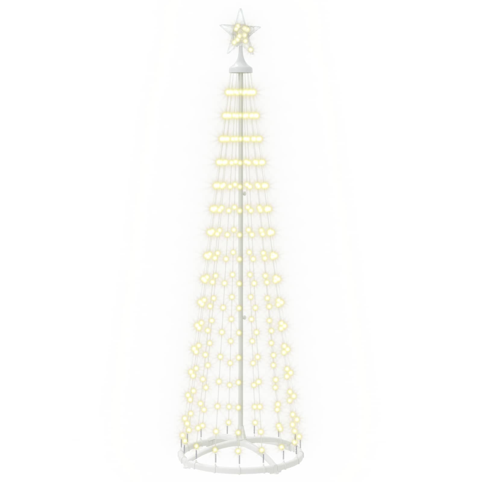 vidaXL LED vianočný stromček v tvare kužeľa 180 cm 250 LED Teplá biela