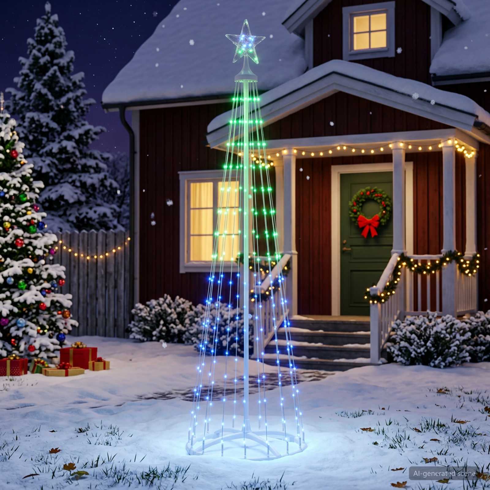 LED Cone Christmas Tree 250 LEDs RGB — photo 1 of 6