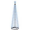 vidaXL LED-koonusj&otilde;ulupuu 180 cm 250 LED-i Sinine Teras Valge