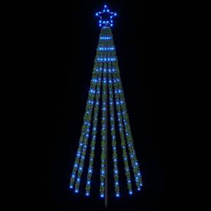 LED vánoční strom EKENAS 180 cm 255 LED Modrá Ocel Černá - obrázek 3