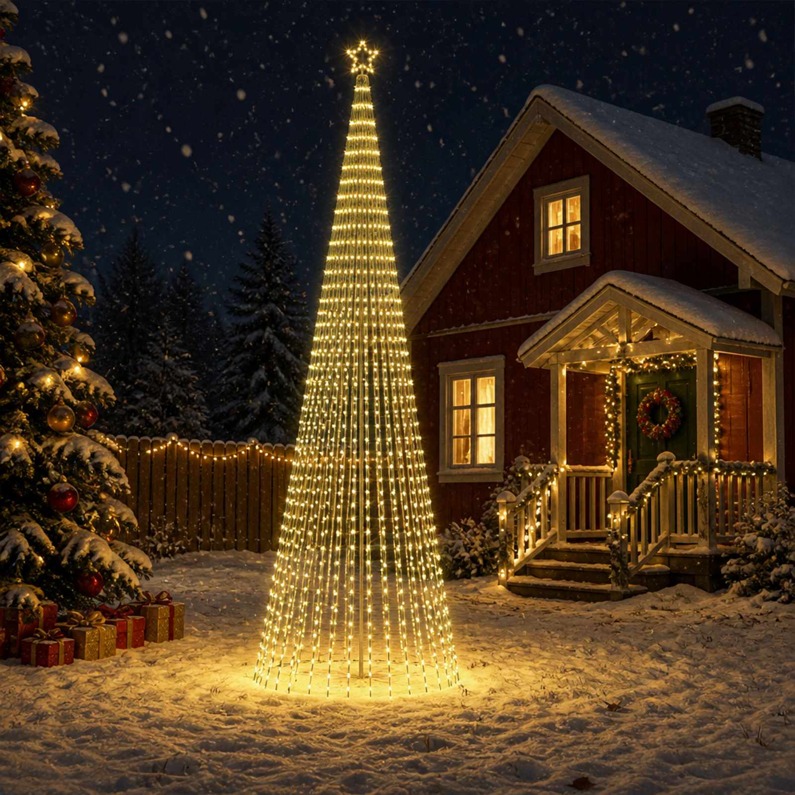 LED Christmas Tree 1524 LEDs Warm — photo 1 of 4