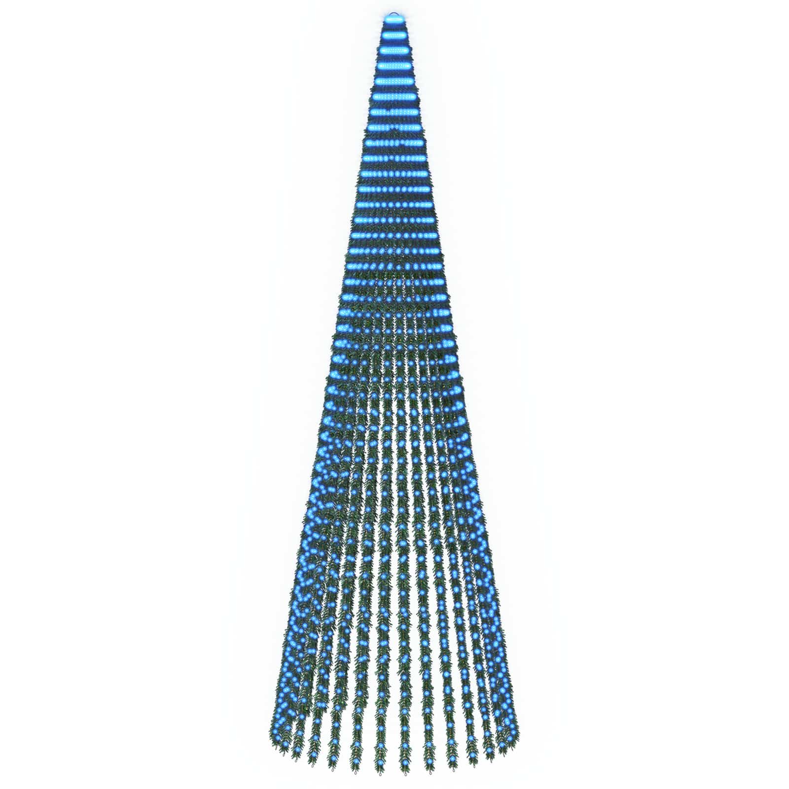 LED božično drevesce 470 cm 1504 LED Modra Jeklo Zelena