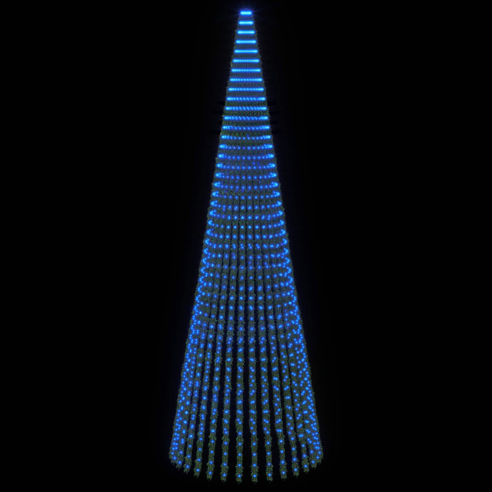 LED božično drevesce 470 cm 1504 LED Modra Jeklo Zelena