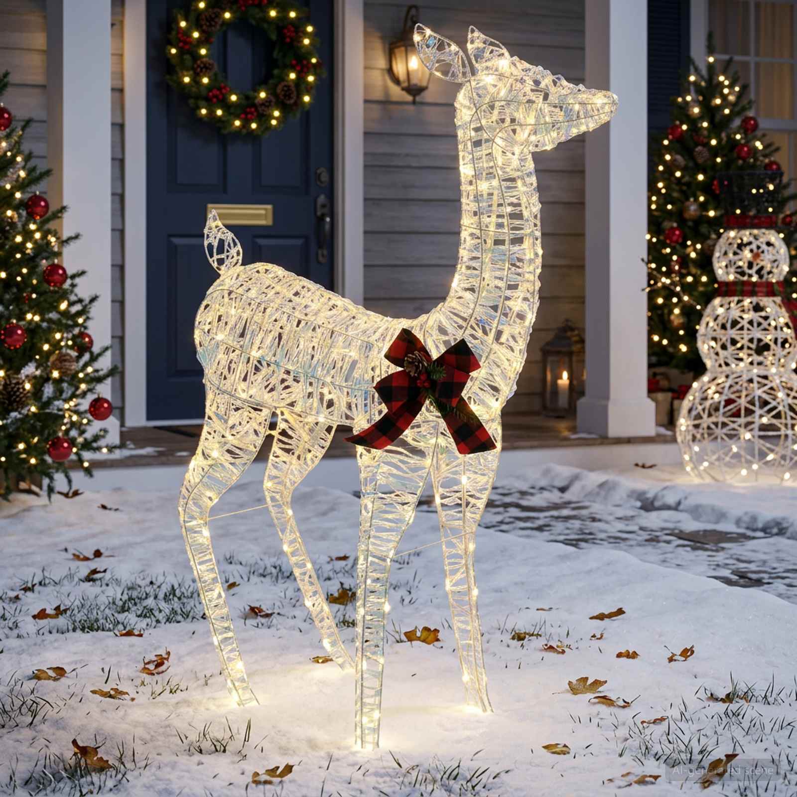 3D božični jelen LOVIISA 200 LED Toplo bela 96 x 40 x 140 cm