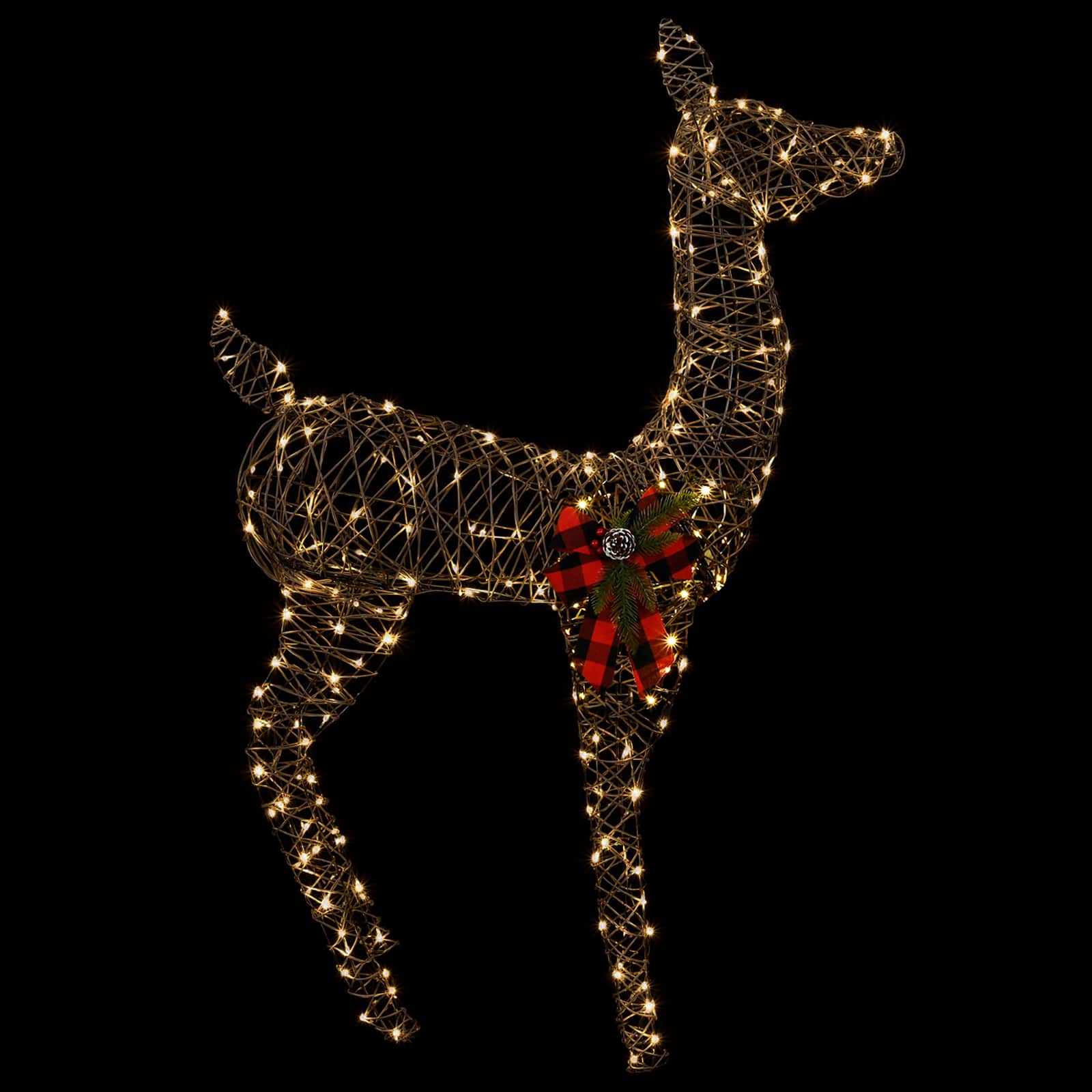 3D božični jelen LOVIISA 200 LED Toplo bela 96 x 40 x 140 cm