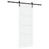 vidaXL Libisev uks 78 x 202 cm Tehispuit Valge ja must