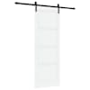vidaXL Libisev uks 78 x 211 cm Tehispuit Valge ja must