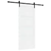 vidaXL Libisev uks 86 x 198,5 cm Tehispuit Valge ja must