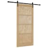 vidaXL Libisev uks 93 x 202 cm Tehispuit Naturaalne ja must