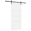 vidaXL Libisev uks 93 x 211 cm Tehispuit Valge ja must