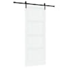 vidaXL Libisev uks 93 x 232 cm Tehispuit Valge ja must