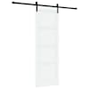 vidaXL Libisev uks 73,5 x 211 cm Tehispuit Valge ja must