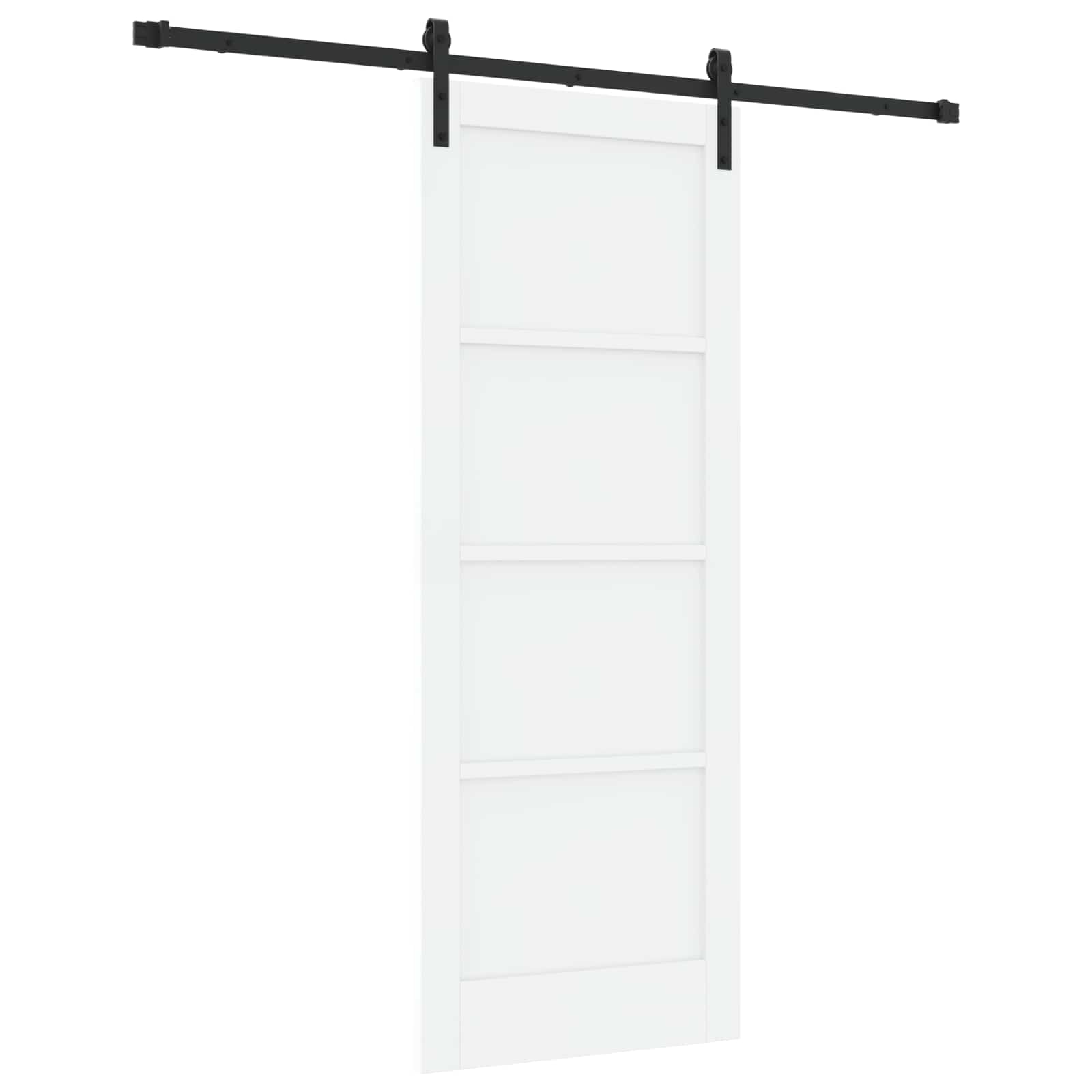 Drsna vrata 78 x 202 cm Inženirski les Bela in črna