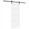 vidaXL Libisev uks 78 x 202 cm Tehispuit Valge ja must