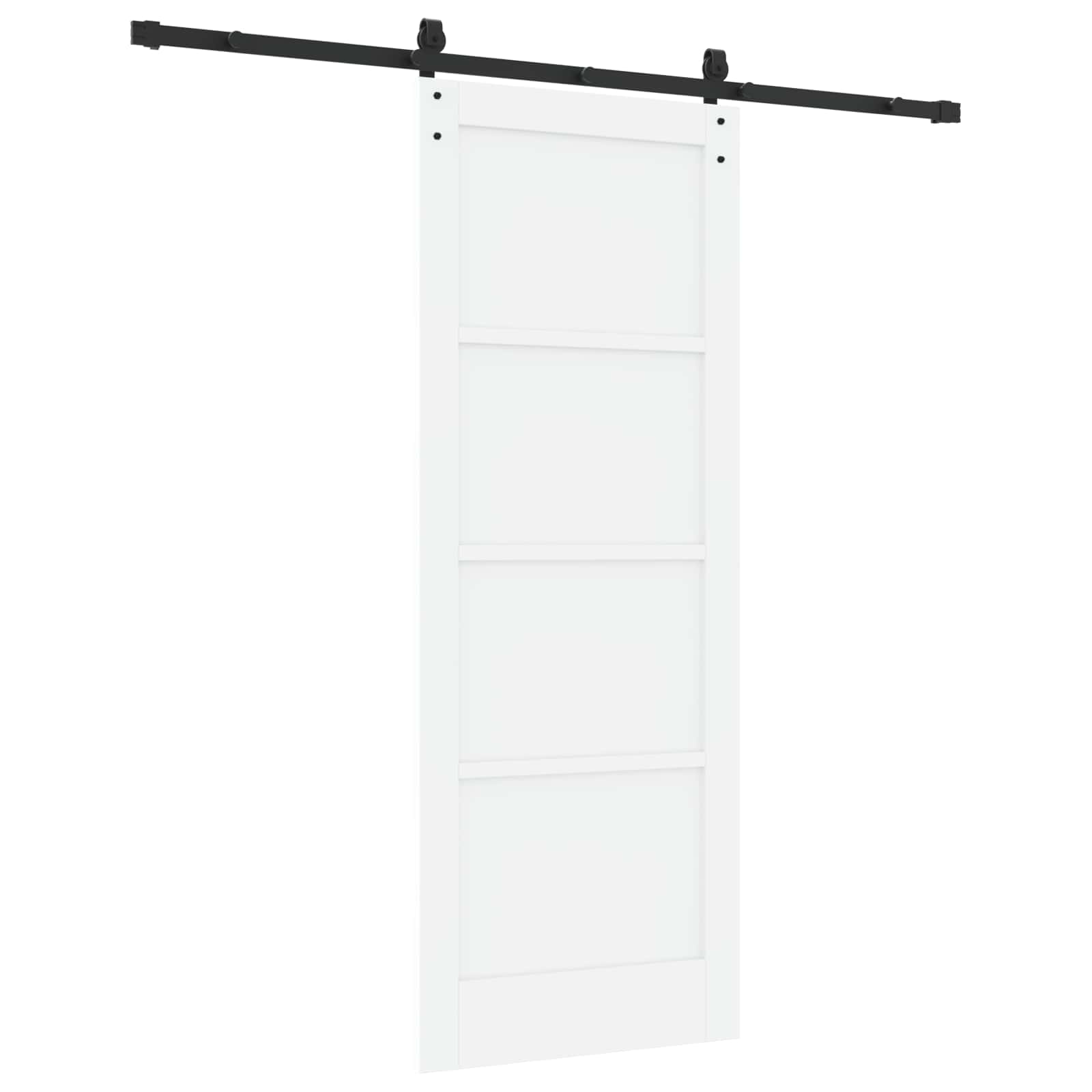 Drsna vrata 78 x 202 cm Inženirski les Bela in črna