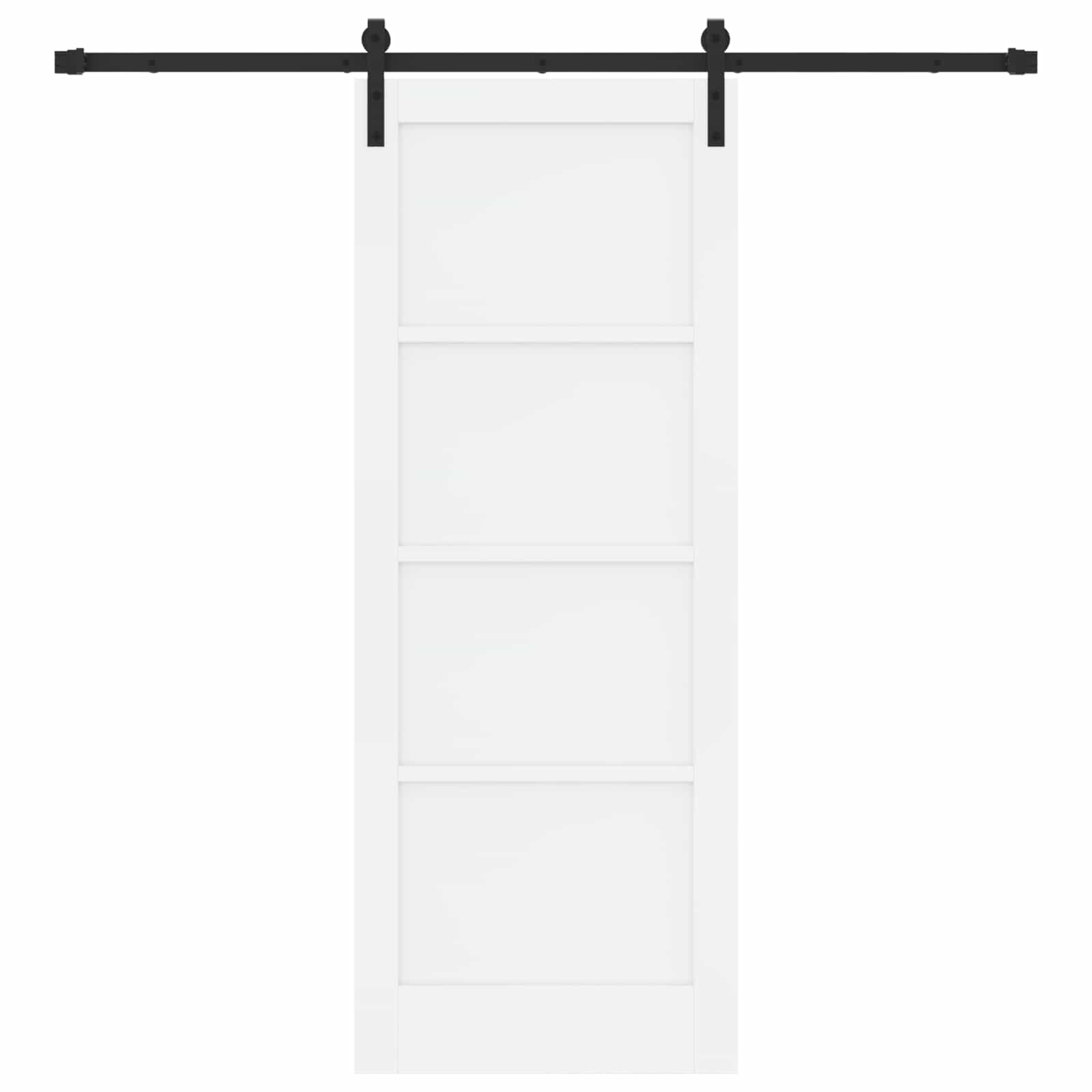 Drsna vrata 78 x 202 cm Inženirski les Bela in črna