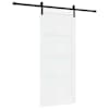 vidaXL Libisev uks 86 x 198,5 cm Tehispuit Valge ja must