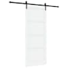 vidaXL Libisev uks 86 x 211 cm Tehispuit Valge ja must