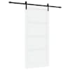 vidaXL Libisev uks 93 x 202 cm Tehispuit Valge ja must